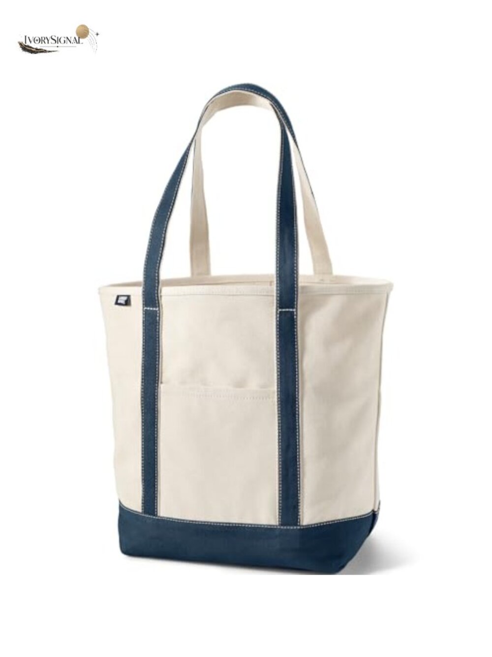 Large Canvas Tote Long Handle Water Resistant Stands Upright
